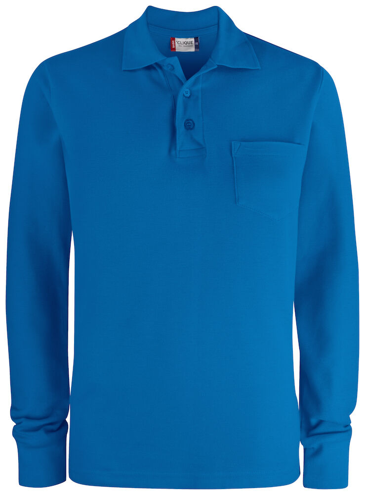 Basic Polo Pocket L/S Royal-0