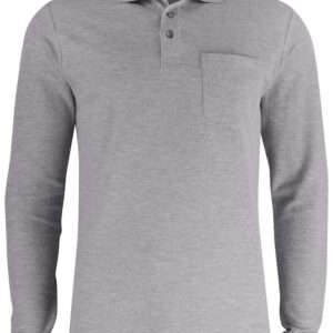 Basic Polo Pocket L/S Grå-0
