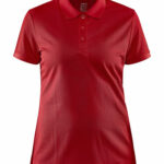 Poloshirt set forfra i rød
