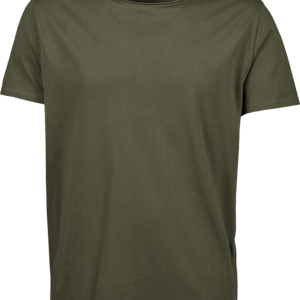 Raw-edge tee oliven grøn herre-0
