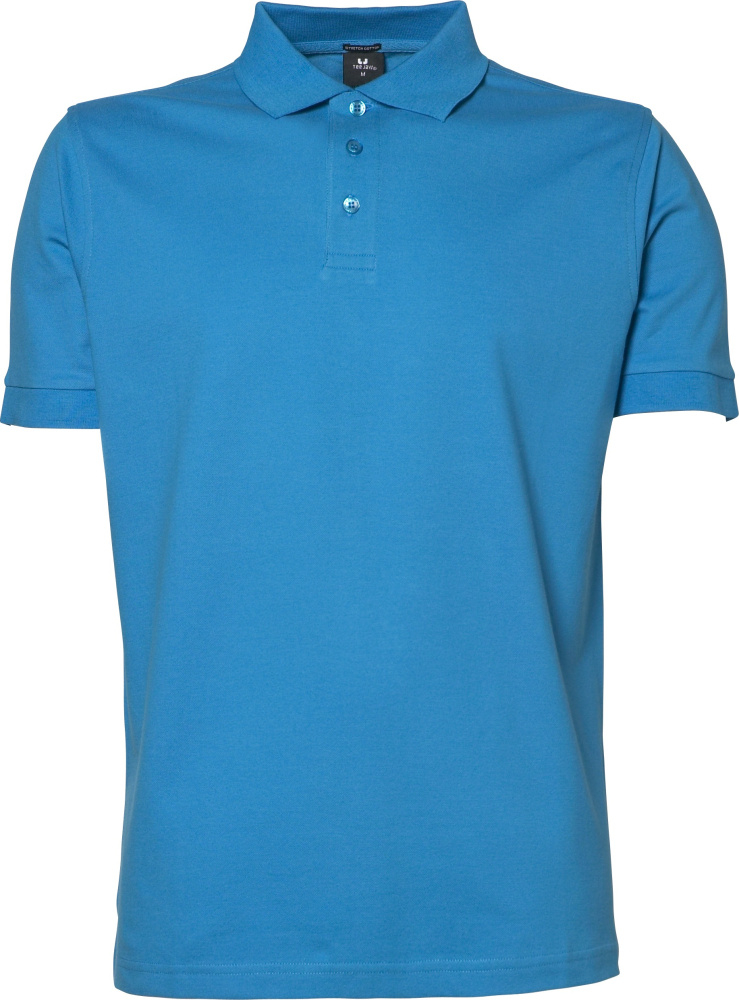Luxury stretch herre polo - Azure-0