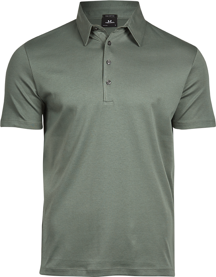 Leaf green Pima herre polo -0