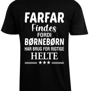 farfar t-shirt sort set forfra