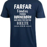 Farfar t-shirt i navy set forfra