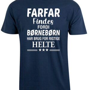 Farfar t-shirt i navy set forfra
