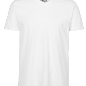 V-neck T-shirt Mand Hvid-0